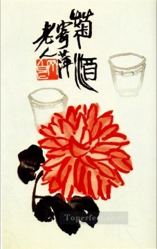 Qi Baishi 緑ワインの伝統的な中国料理 Oil Paintings